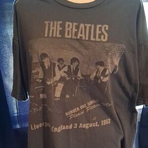 The Beatles Black Graphic Tee